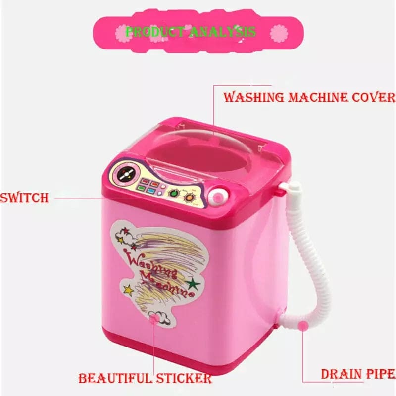 Mini Makeup Brush Cleaner Device, Mini Child Washing Machine Toy, Portable Automatic Cute Cosmetic Powder Puff Washing Machine, Makeup Brushes Cleaner Mini Makeup Brush Cleaner Device, Mini Child Washing Machine Toy, Portable Automatic Cute Cosmetic Powder Puff Washing Machine, Makeup Brushes Cleaner